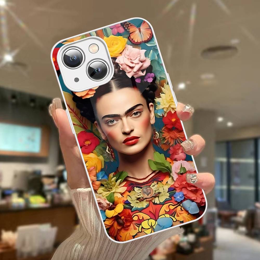 Fashion F-Frida K-KahlosS Tempered Glass For Iphone 14 13 12 11 Pro Mini XS MAX 14Plus X XS XR Fundas