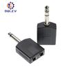 Stereo Mono 1/4" Y Splitter Audio Adapter Splitter 6.35 Male Jack To 2 Female 6.35