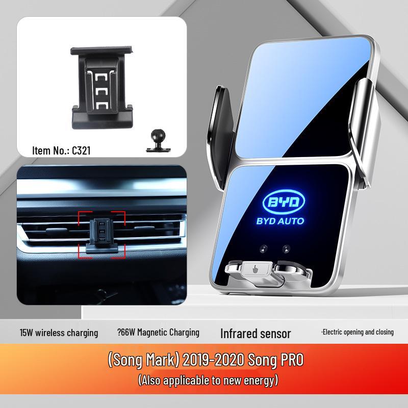 BYD Car Mobile Phone Holder for Dolphin, Qin PLUS, Han EV, Tang DMI, Song MAX, Yuan PRO, and E5