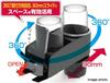 MIRAREED DK14-06 Twin Drink Holder, Black, Convert a Single Cup Holder into Two, Compatible with Packet Drinks, General Purpose