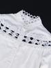 Chic Women Hollow Out Lace Splice Mock Neck Long Sleeve A Line Midi Dress with Belt Casual Party Club Outfits Plus Size