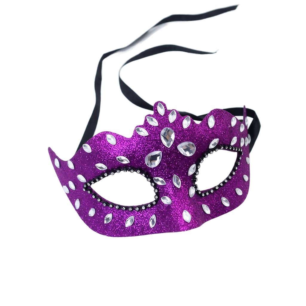 Women's Glitter Masquerade Half Face with Embellishment for Party,
