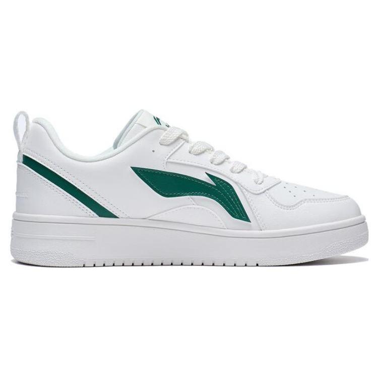 Li Ning Shiyi Slip Resistant Abrasion Resistant Low top Skateboard Shoes Men's White Green AGCT341-1