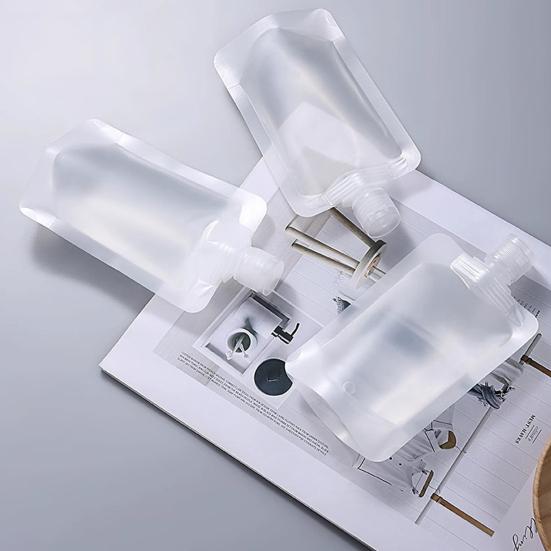 5 pezzi set di sub-imbottigliamento da viaggio sacchetti di imballaggio trasparenti a tenuta stagna nessun odore shampoo usa e getta lavaggio del corpo crema per il viso lozione borsa di stoccaggio portatile