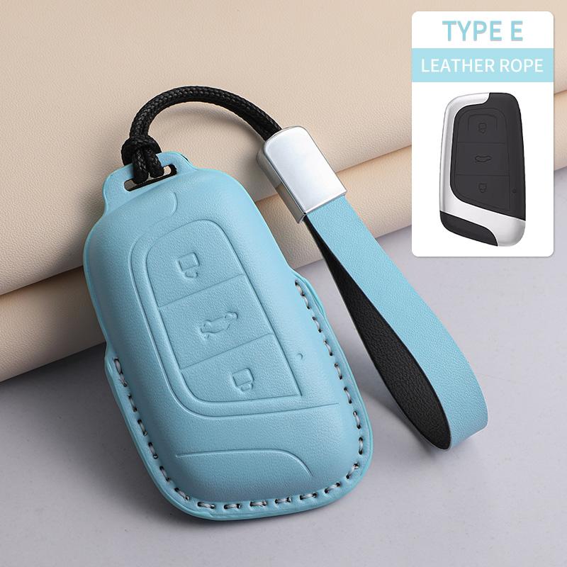 For Chery Tiggo 5 7 8 Tiggo 8 3x Arrizo 5 6 Pro Gx 5x EQ7 Jaecoo J7 7 J8 Omoda 5 C5 PU Car Keychain Shell Holder Car Accessories