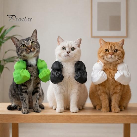 Kreative Katzen-Geburtstagsparty-Geschenke Lustige Muskelarme, Urkomische 3D-gedruckte muskulöse leichte Foto-Requisiten Schulterbefestigung für Katzen