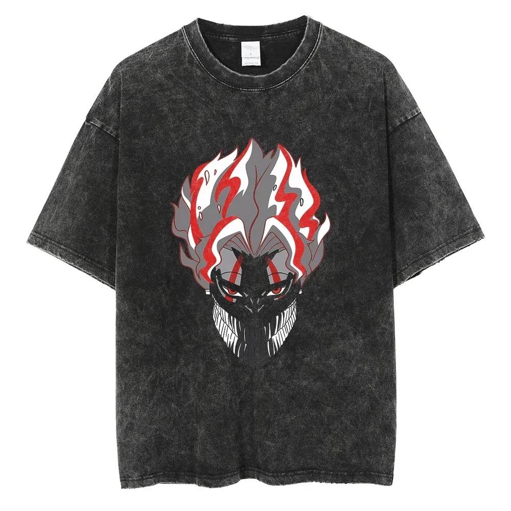Washed Dandadan Arrival Men Women Clothes Tee Shirt Graphic Print T-Shirts for Men Anime Short Sleeved Round Neck T-shirt