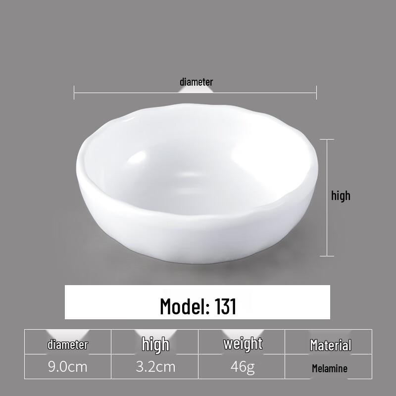 Round Melamine Thickened Dipping Sauce Dish