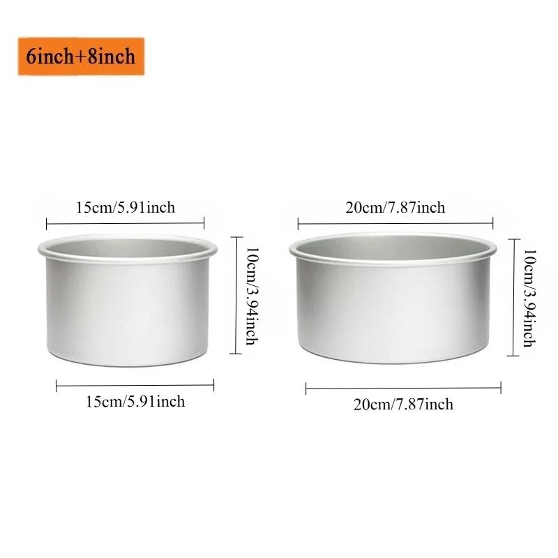 6/8/10 Inch Heightened Cake Mould Deepened Anode Removable Bottom Mold Baking Tool Cylindrical Cake Baking Tray Bakery Tools