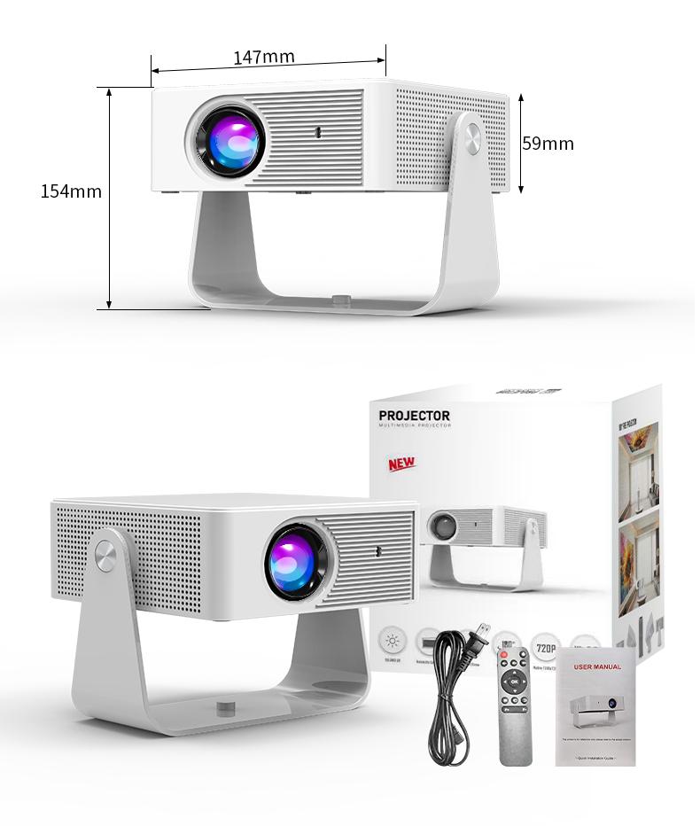 

Vivicine Y8S HD Portable 4K Projector 1280x720P Android LED Video Home Theater Cinema Phone mini Proyector белый