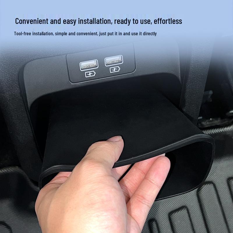 Armrest Rear Storage Box for 24 BYD Yuan Models - Car Interior Organizer