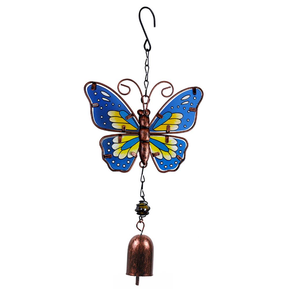 Motyl Metal Szkło Rękodzieło Dzwonki Kuranty Wietrzne Dekoracje Dom Pokój Dziedziniec Dekoracje Ogrodowe Obrotowa Wisząca Dekoracja