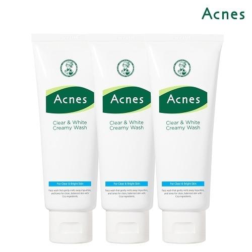 Acnes Clear & White Creamy Wash 100g x3_636453