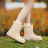 Women Rain Boots Spring Autumn Waterproof Anti-slip Overshoes Outdoor Thick Sole Platform Ankle Gumboots PVC Wellies for Women