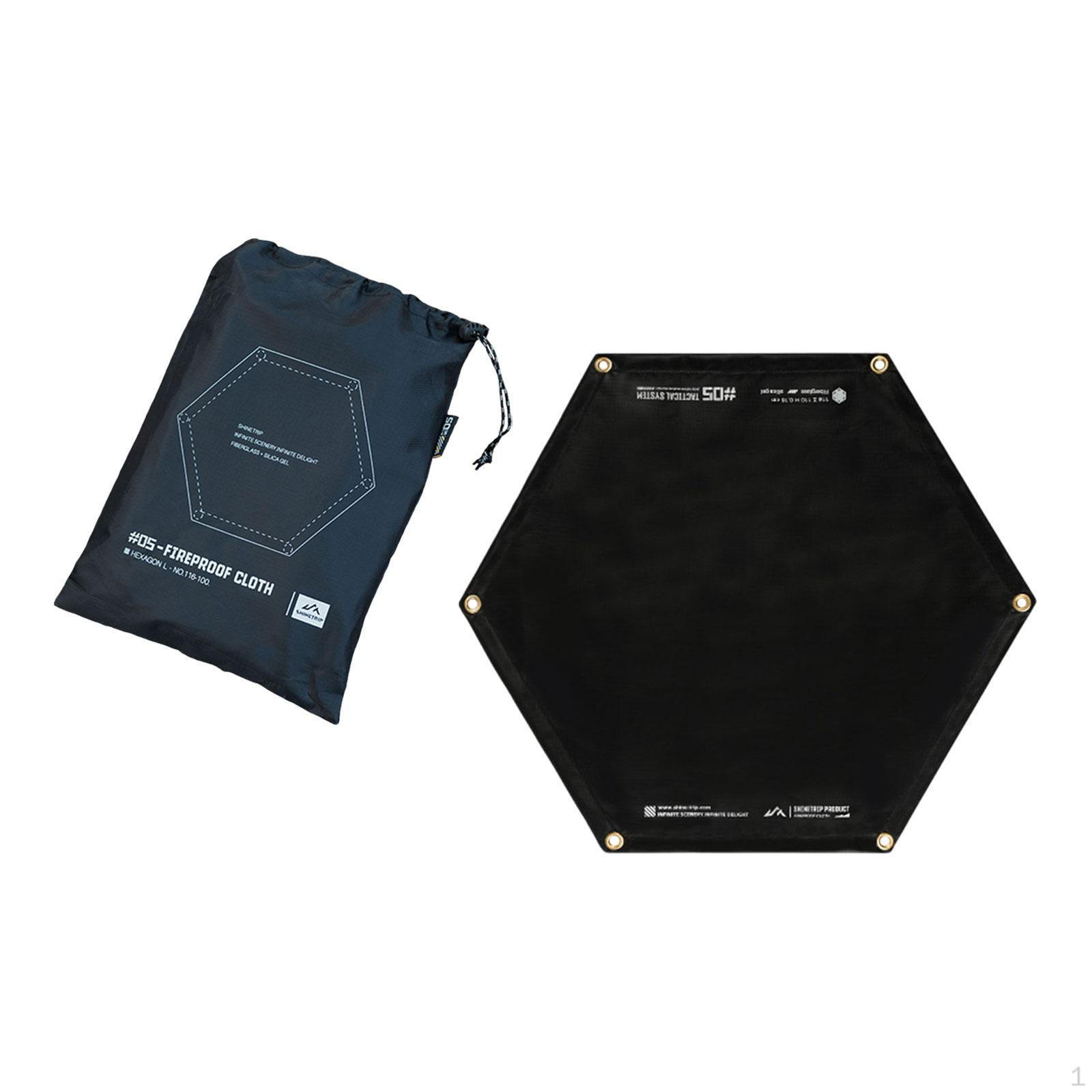 

Огнестойкий коврик для костра, складной шестиугольный, универсальный, многоразовый, изоляционный коврик для гриля S