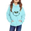 Children's Long-sleeved Loose-fitting Pullover Hoodie With Drawstring And Solid Color