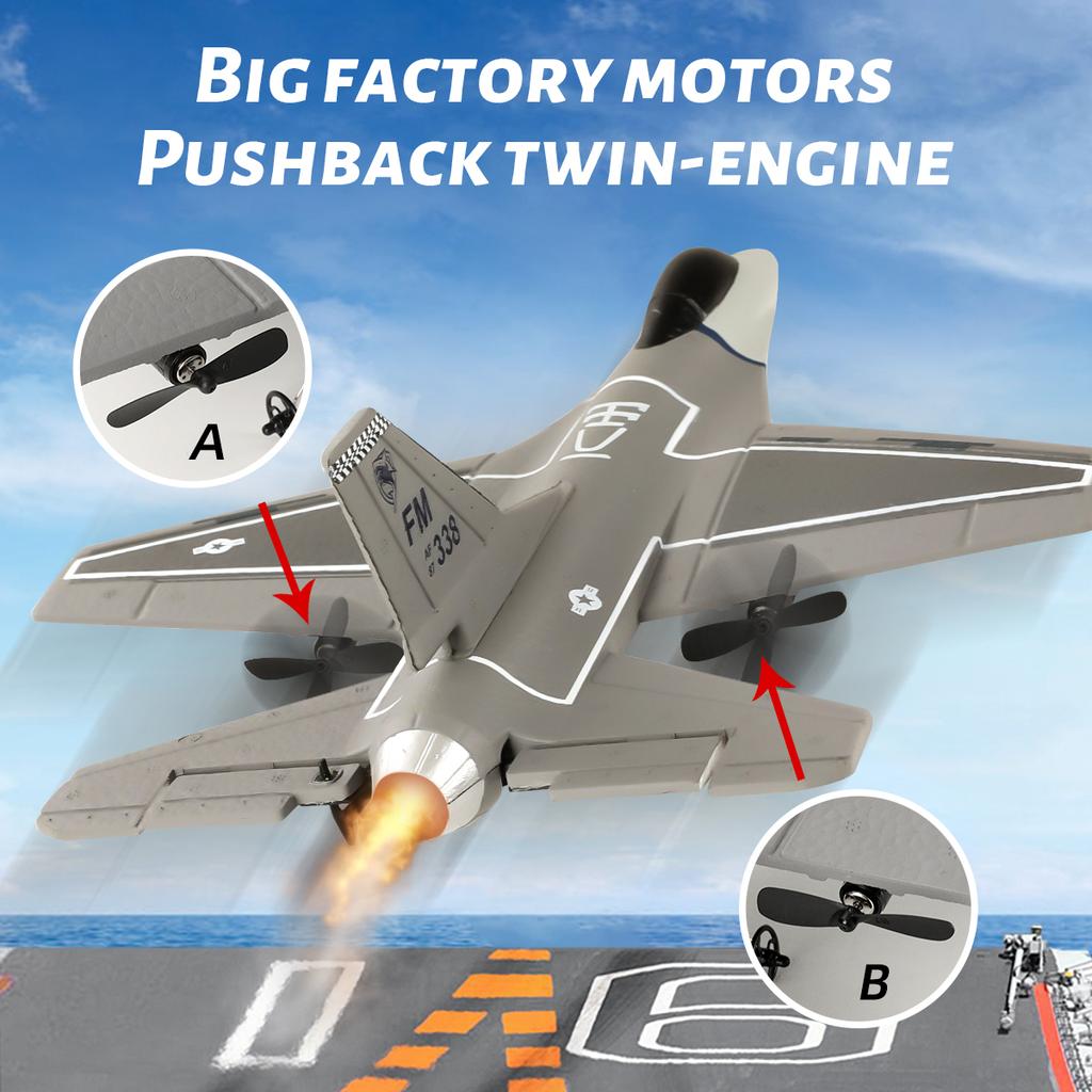 F16 Remote Control Fighter 3CH 2.4G RC Plane with Axis Gyroscope Flight Self-stabilization System Aircraft Model Toys for Kids