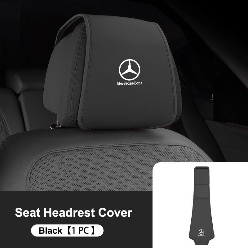 Leather Car Seat Headrest Protective Cover Accessories For Mercedes Benz AMG E S C A B Class GLE GLS CLS GLC CLA GLA GLK W211 apn123