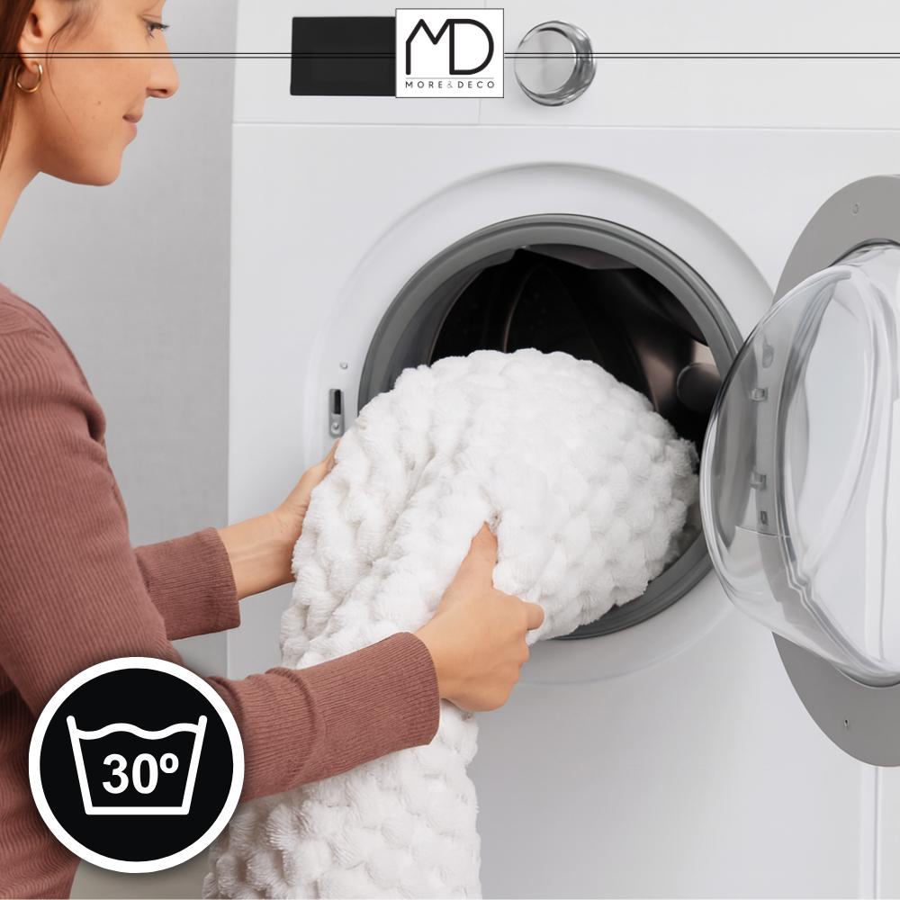 White bedspread, square embossed blanket, 200x220 cm, birthday