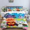 Anpanman Squad Bedding Set Double Twin Full Queen King Kids Bedclothes Duvet Cover Pillowcase Decoration Christmas Gifts