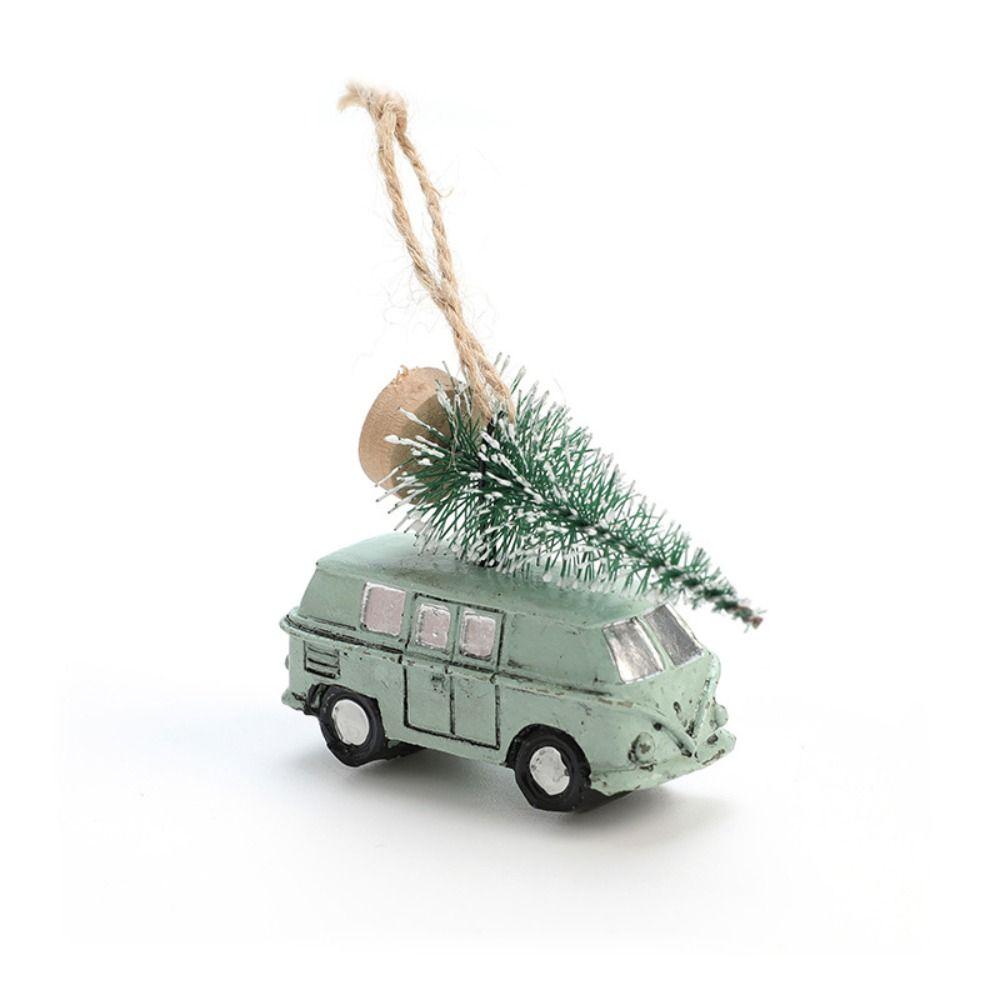Christmas Tree Christmas Car Model Pendant Resin Car Miniature Desktop Ornament  Xmas Decoration