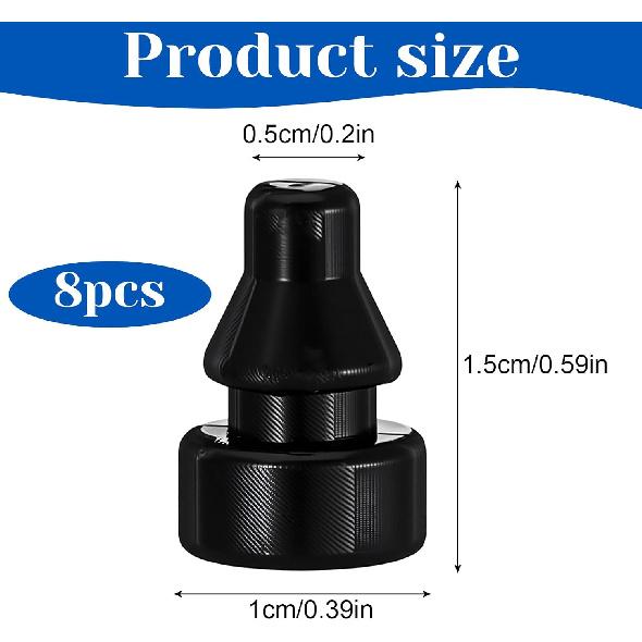 8Pcs Rubber Feet for Slow Cookers Replaceable Slow Cooker Legs Pot ert Accessories Prevent Scratches Marks and Damages Rubber Push-in Bumper, Black