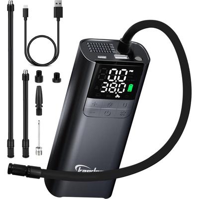 Bike USB Power Supply 2000mAh X 2 Air Pump, Electric, Rechargeable, 150PSI, KDR-AP3, Black