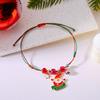 Trendige Weihnachten geflochtene Armbänder für Damen Herren Niedlicher Weihnachtsmann Mondglocken Anhänger Armbänder Schüler Neujahr Schmuck Geschenke