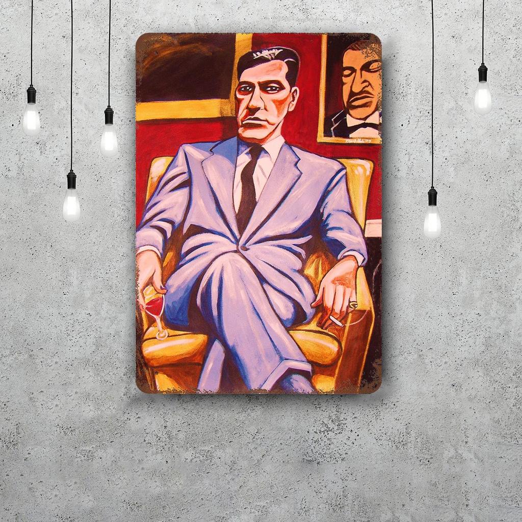Corleone al pacino Kovové cedule nástěnná dekorace Vintage plechové cedule Kapitán kovový plakát Dekorace pro Bar Pub Klub Nástěnná dekorace