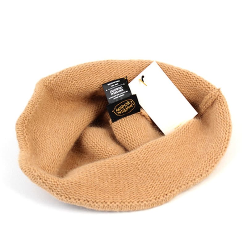 Universell kemi Angora Stickad Beige Tråd Hinkhatt