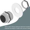 500pcs White Nylon Waterproof Sealing Ring Flat Plastic Washer Gasket Insulation Set