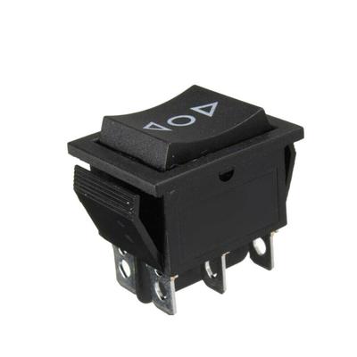 1pcs 3-Position on-off-On Boat Rocker Switch 6-Pin Double Pole DPDT 10A 250V Plastic Black Switch Universal Car Interior Parts