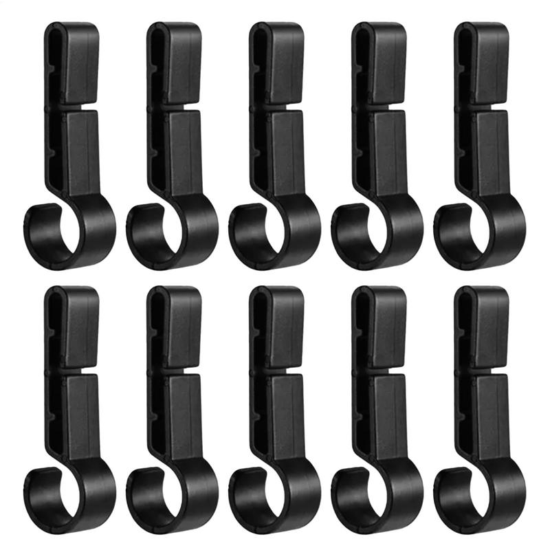 10Pcs Plastic Helmet Clips Attachment Head Light Clamps Black Set Headlamp Hard Hat Safety Caps Hook Outdoor Tools