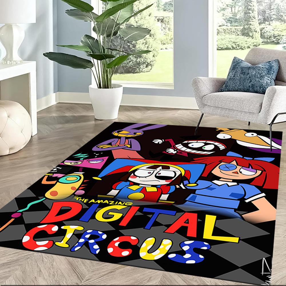 Amazing Digital Circus Square Rugs Are a Great Choice for Living Rooms, Bedrooms, Home Décor, and As Gifts.