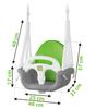 Ricokids 3-In-1 Elephant Bucket Swing, Gray And Green