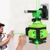 16/12/8 Line 4D 360° Horizontal Vertical Cross Green Light Laser Level Self-Leveling Measure APP Control
