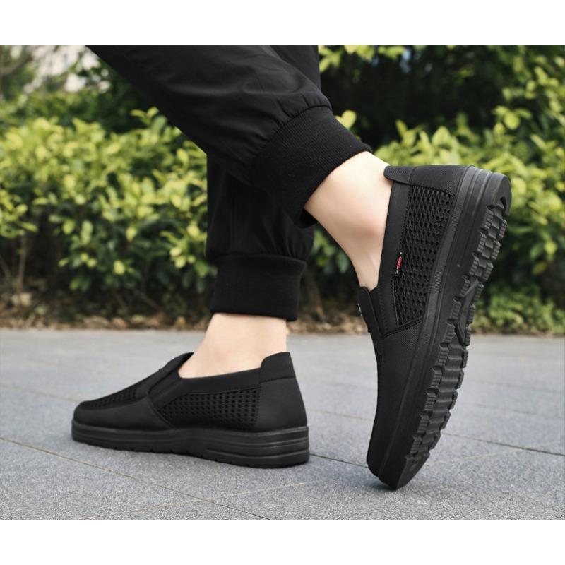 Shoes, Men's Breathable Mesh Shoes, Pedal Shoes for The Elderly, Lightweight Soft-soled Dad Shoes