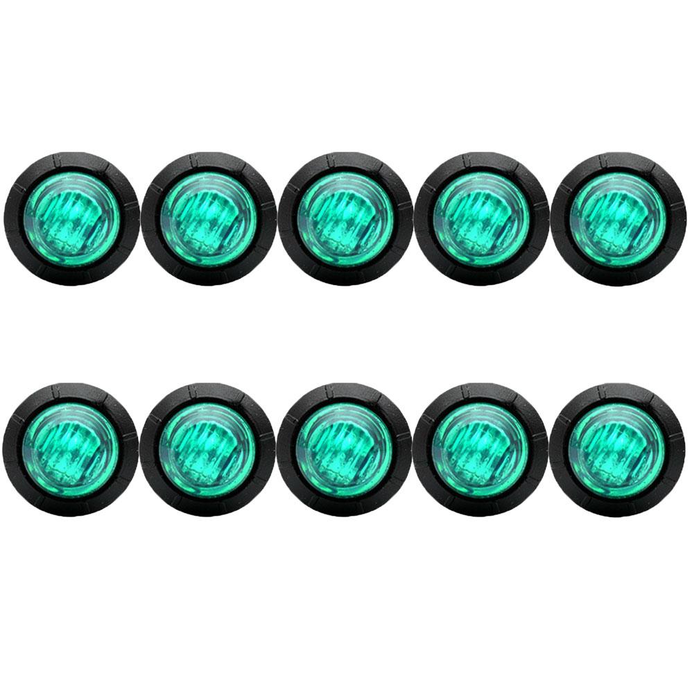 10Pcs 12/24V Vehicle LED Side Marker Light Mini Turn Signal Lamp Rear Light Stop Warning Light For Car Trailer Lorry Tractor Bus