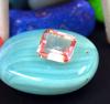 4.30 Carat Attractive Offer Peach Sapphire Emerald Shape Sri Lanka Certified Gemstone SN27