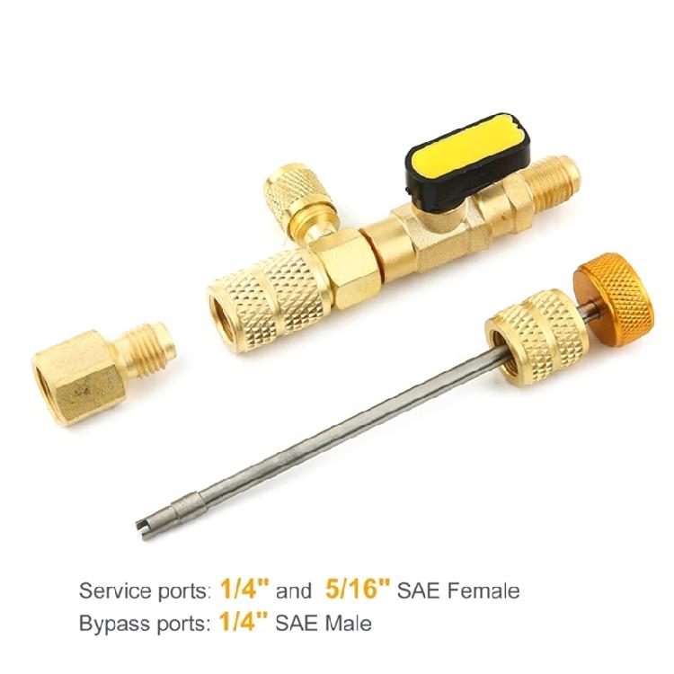HVAC for Valve Core Remover for w/ Dual 1/4 and 5/16 Service Ports for Valve Cor