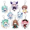 New Virtual Hololive Anchor Surrounding Acrylic Keychain Student Pendant Double Sided Transparent for Fans Gifts 6CM