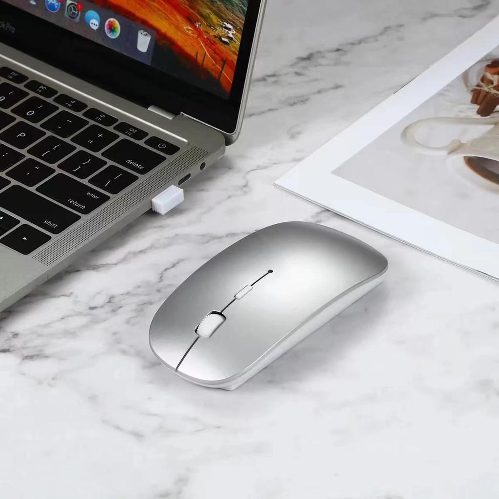 Enhanced Silent Dual-Mode Bluetooth & 2.4G Wireless Rechargeable Mouse