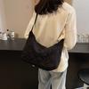 Women's Bag 2025 New Casual Shoulder Bag Embroidery Thread Rhombus Down Cotton Clothing Bag Women's Dumpling Messenger Bag