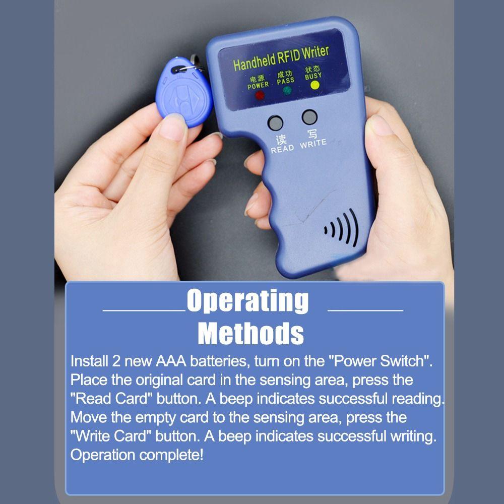 Low-frequency ID Card Handheld Duplicator Programmable 125KHz Reader Replicator  Tags