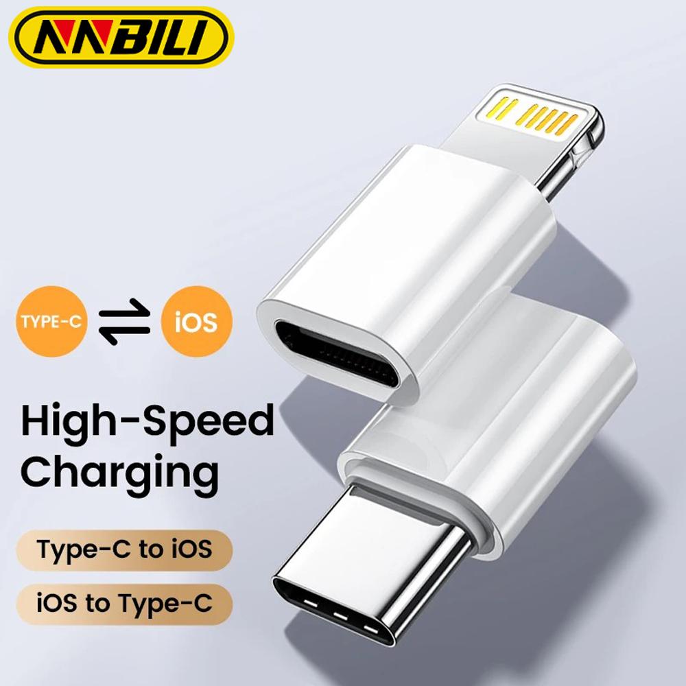 NNBILI USB C To Lightning Adapter For iOS Male To Type C Female Converter for iPhone 14 13 PC Macbook Fast Charging Adapter