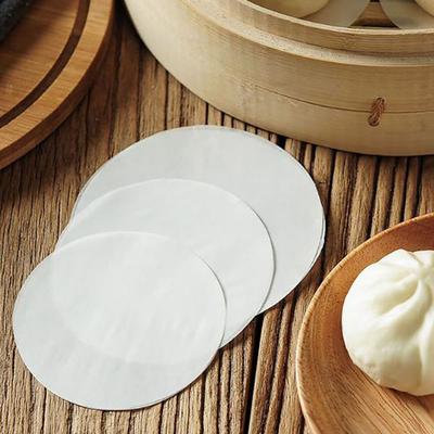 Set of 500 Disposable Round Steamer Paper Non-Stick Liners for Steaming Bread For Dumplings Buns Cakes and More