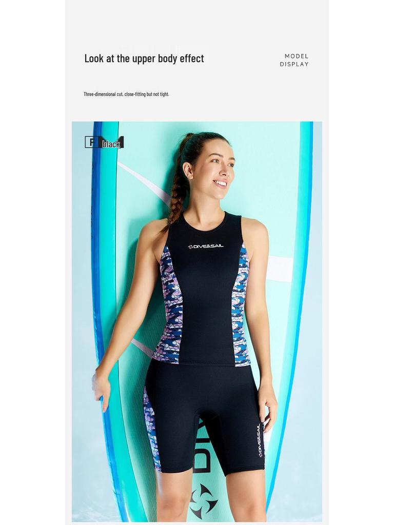 DIVE&SAIL 2MM Neoprén Mellény és Rövidnadrág Szett - Hideg elleni védelem búvárkodáshoz, sznorkelezéshez és szörfözéshez