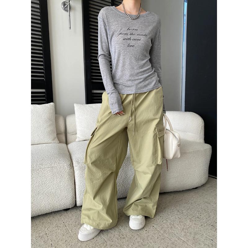 Sinan Urban Retro High Waist Paratrooper Wide Leg Pants SN8661 Medium