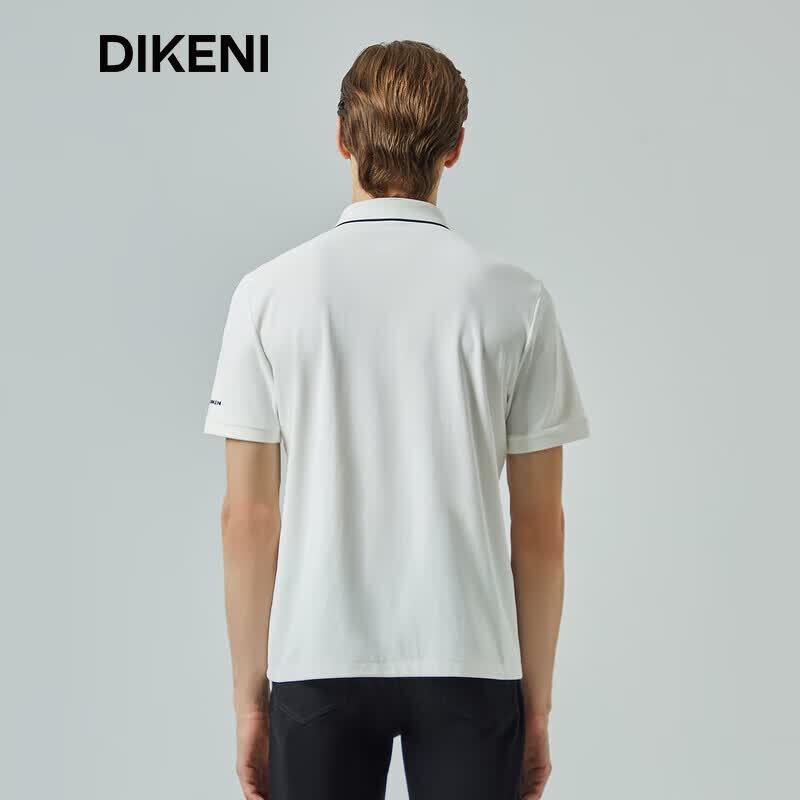 DIKENI Men s Dopamine-Inspired Short Sleeve Knit Polo Shirt XL (52) жемчужина белый