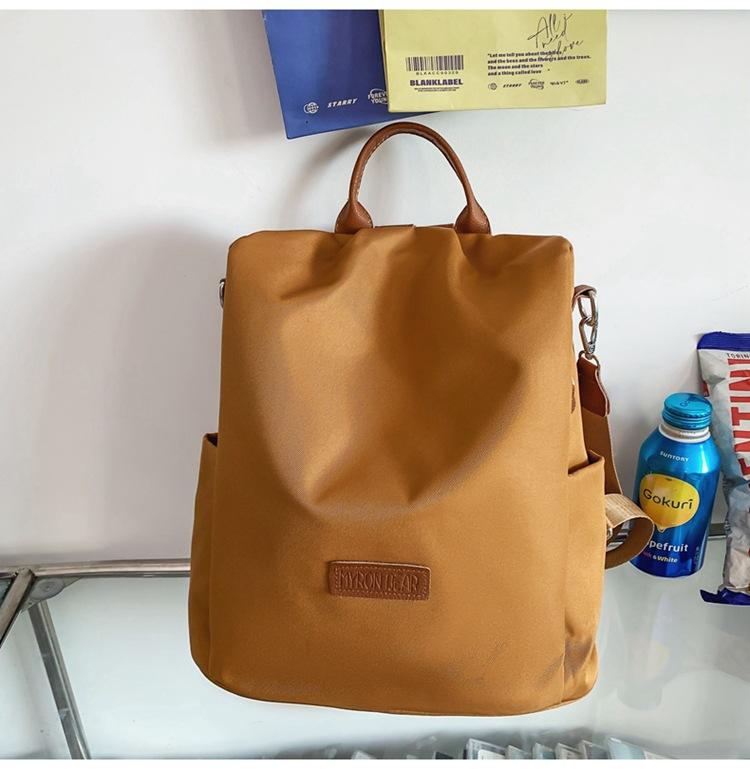 School bag 2025 new lightweight waterproof mommy bag solid color large capacity going out portable backpack versatile backpack